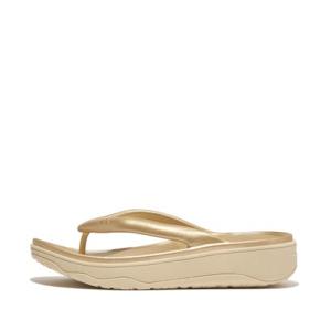 フィットフロップ fitflop RELIEFF METALLIC RECOVERY TOE-POST SANDALS （Gold）｜locondo-shopping