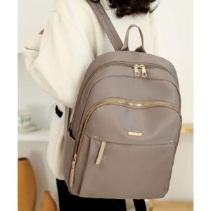 フロージュ florge 【A4収納可・軽量】撥水ナイロンワントーンレディースリュック/ビジネスバッグ/マザーズリュック （グレイッシュベージュ）