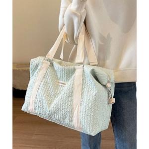 フロージュ florge 【大容量・軽い◎】2WAY パステルバイカラーボストンバッグ/トラベルバッグ （ミント）