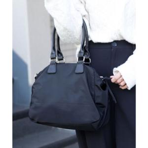 フロージュ florge 2WAY ラウンドアウトポケット ボストンバッグ/ショルダーバッグ （ブラック）