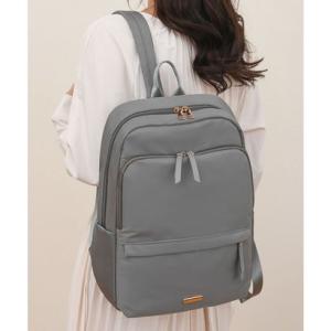 フロージュ florge 【A4収納可・軽量】ユーティリティシンプルレディースリュック/ビジネスリュック/オフィスバッグ （グレー）