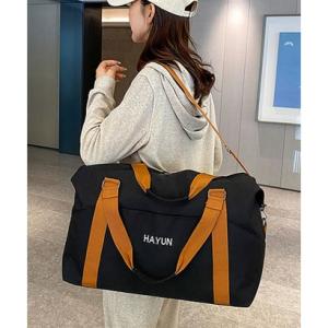 フロージュ florge 【軽量・大容量】2WAY 撥水シンプルカジュアルボストンバッグ/トラベルバッグ/ショルダーバッグ （ブラック）