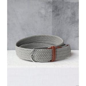 フロージュ florge 【ユニセックスデザイン】キャンバスメッシュベルト （ライトグレー）