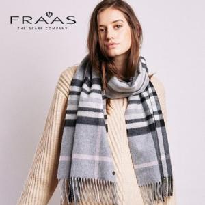 フラース FRAAS カシミアストールマフラー 40cm巾 フラースチェック(グレー） （グレー/チェック）｜locondo-shopping