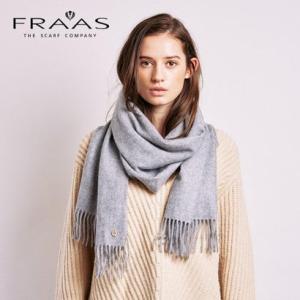 フラース FRAAS カシミアストールマフラー 40cm巾 クラッシックカラー(ライトグレー） （ライトグレー）｜locondo-shopping
