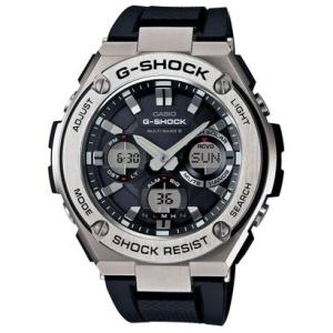 【G-SHOCK】G-STEEL(Gスチール) / 電波ソーラー / GST-W110-1AJF （ブラック×シルバー）｜locondo-shopping