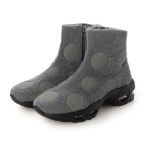 ゴムゴム Gomu56 ドット柄もこもこブーツ （GY）