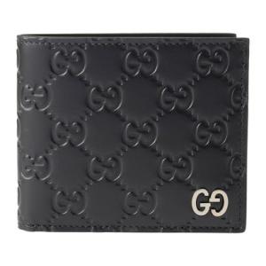 GUCCI（グッチ） 二つ折り財布 メンズ グッチシマ ブラック 473922