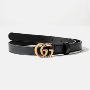 グッチ GUCCI 409417 AP00T ベルト レディース スリムベルト ダブルG バックル ブラック ホワイト ブラウン 65 70 75 8の商品画像