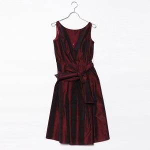 ジュネビビアン Genet Vivien ベルト付き刺繍ドレス （ワインレッド）の商品画像