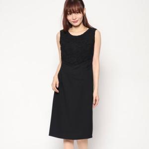 ジュネビビアン Genet Vivien 花柄レースワンピース （ブラック）