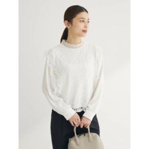 グリーン パークス Green Parks ・Petit Fleur イロイロレースブラウス （オフホワイト）｜locondo-shopping