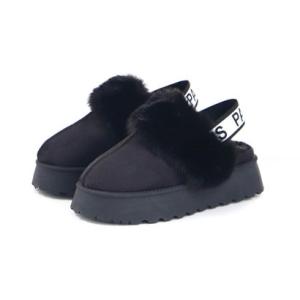 ギャラリー gallery レディース ムートンサンダル ファーサンダル クロッグサンダル バックバンド かわいい 厚底 29897 （ブラック）