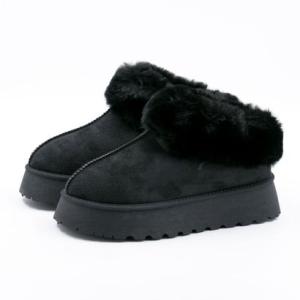 ギャラリー gallery レディース ムートンサンダル ムートン ムートンブーツ ファーサンダル 冬 かわいい 厚底 29910 （ブラック）