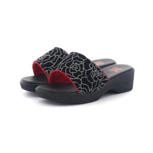 ギャラリー gallery レディース サンダル 和柄サンダル 和柄サンダル 浴衣 お祭り 夏祭り日本製 花柄 下駄風 ちりめん 和装 つっかけ 花小