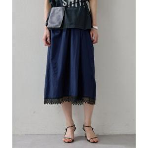 ガリャルダガランテ GALLARDAGALANTE 【HERITANOVUM】レースヘムラップドスカート （navy）