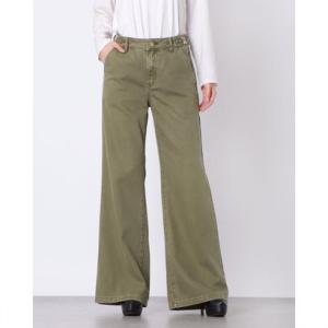 ガウディ GAUDI 製品染めフレアブーツカットパンツ （MILITARE）