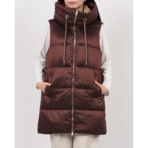 ガウディ GAUDI バイカラーミドル丈ダウンベスト （BROWN）
