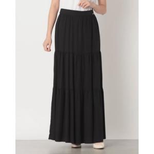 ガウディ GAUDI リヨセルティアードロングスカート （BLACK）