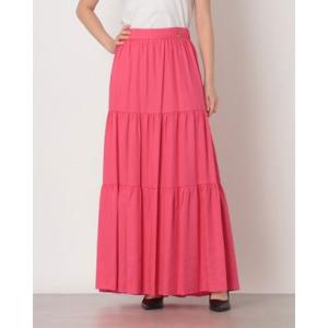 ガウディ GAUDI リヨセルティアードロングスカート （RASPBERRY PINK）