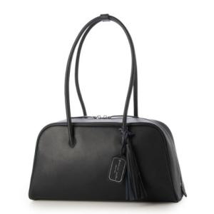 ジェニュインレザー Genuine Leather リアルレザー ボストンバッグ （BLACK）