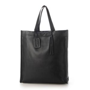 ジェニュインレザー Genuine Leather 天然シボ 軽量トートバッグ （BLACK）