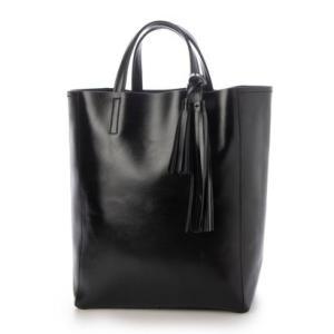 ジェニュインレザー Genuine Leather 牛革トートバッグ （BLACK）｜locondo-shopping