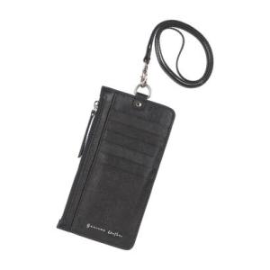 ジェニュインレザー Genuine Leather 天然シボ レザー 本革ネック財布 （DARK NAVY）