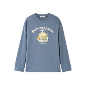 ジェラートピケ オム GELATO PIQUE HOMME 【HOMME】ベアラテワンポイントプリントロングTシャツ （NVY）