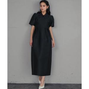 ガール GIRL フラワーレースカラー コクーン ドレス 結婚式 ワンピース パーティードレス オケ...