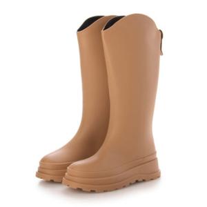 ジオアンドジア GIO&GIA レディース レインブーツ ロング 雨靴 長靴 おしゃれ 防滑 柔らかい 履き心地 （キャメル）