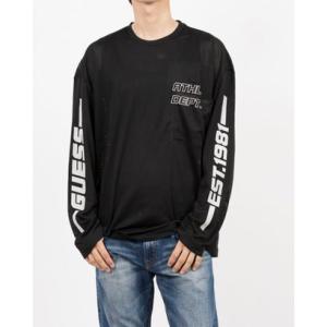 ゲス GUESS SLUG Cn Ls T-Shirt （JBLK）