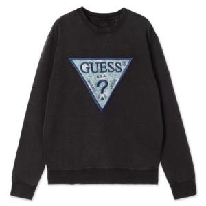 ゲス GUESS Eco Triangle Crewneck Sweatshirt （JBLK） ト...