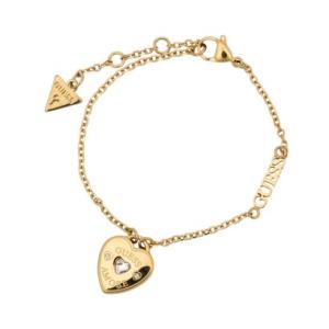 ゲス GUESS GUESS AMORE 14MM HEART CHARM BRACELET （YG...