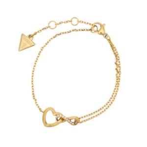 ゲス GUESS ICONIQUE INFINITY &amp; HEART BRACELET （YG）