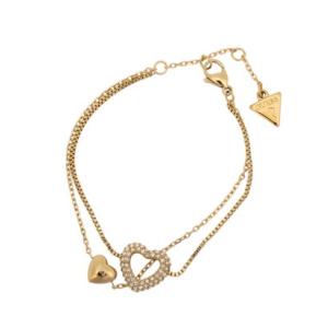 ゲス GUESS BELOVED 13MM TWO HEARTS DOUBLE BRACELET （...