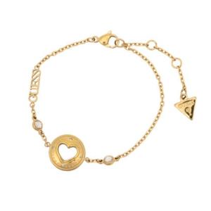 ゲス GUESS ROLLING HEART BRACELET （YG）