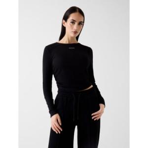 ゲス GUESS NAT Rib Long Sleeves Top （JBLK）
