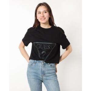 ゲス GUESS Adele Crop Tee （JBLK） Tシャツ レディース｜locondo-shopping