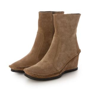 ヒナ デイ グリーン Hina Day Green スクエアトウレザーショートブーツ （OKS）