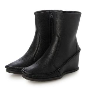 ヒナ デイ グリーン Hina Day Green スクエアトウレザーショートブーツ （BL）