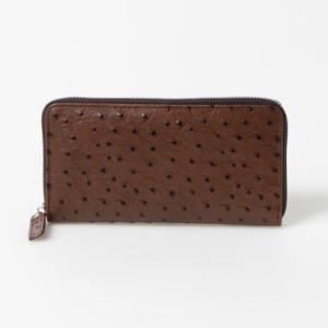 アッシュ・エル H・L オストリッチ調長財布 （ブラウン）