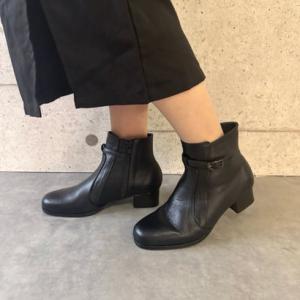 エレモーサ HERMOSA 【日本製/軽量/ 柔らか本革 】ショートブーツ （ブラック）