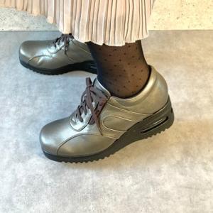 エレモーサ HERMOSA 【日本製/ゆったり3E幅/軽量/柔らか本革】ふかふか らくらく 「快適エアーソール」 レースアップコンフォートシューズ （