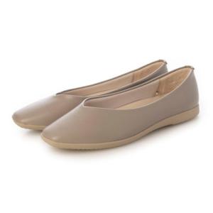 heal me ヒールミー レディース スクエアフラットパンプス 125201 （グレージュ）