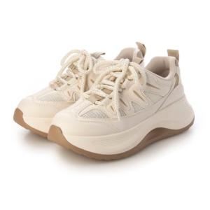 heal me ヒールミー レディース ボリュームソールスニーカー 厚底 125204（ベージュ）