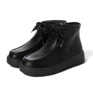 heal me ヒールミー レディース チロリアンブーツ【幅広3E/滑りにくい/高反発クッション】モカシン カジュアルブーツ 225311 ブラック