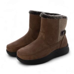 heal me ヒールミー レディース ベルト付きボアブーツ【耐水/滑りにくい/ガラス繊維配合ソール/幅広3E/雪寒地/防寒】ウィンターシューズ 22