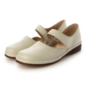 ハーブ herb セパレートデザイン 甲ベルト カジュアルシューズ （アイボリー）