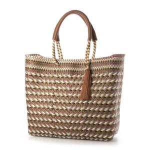 ヒマワリ HIMAWARI 編み込みBAG （BROWN/MULTI）